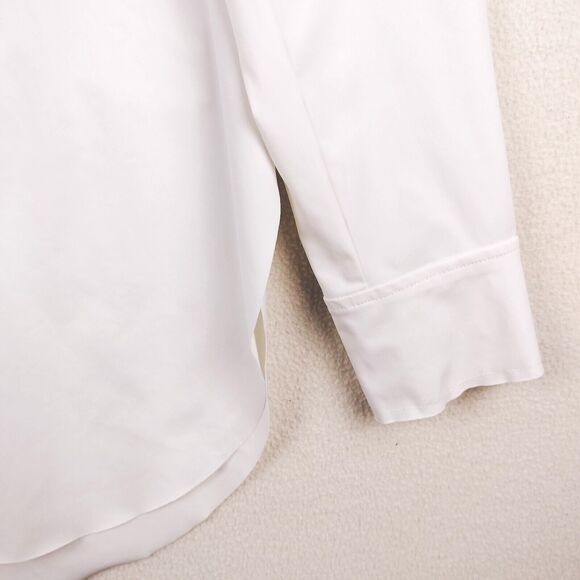 Lysse Shirt Women Medium White Schiffer Button Up Stretch Business Tunic Top EUC - Picture 4 of 15